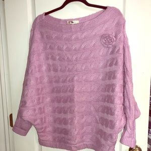 Lilac Military Hippie slouch sweater